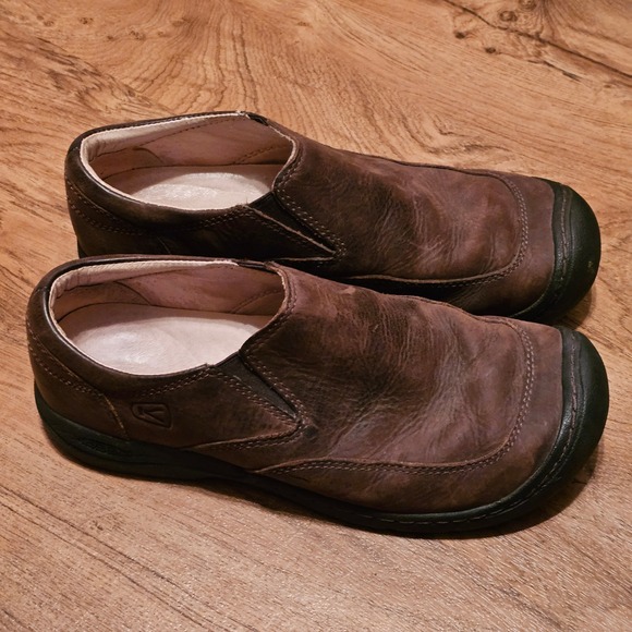 Keen Other - Keen Presidio II Brown Leather Slip On Loafers Mens 9.5 1459-TOBC